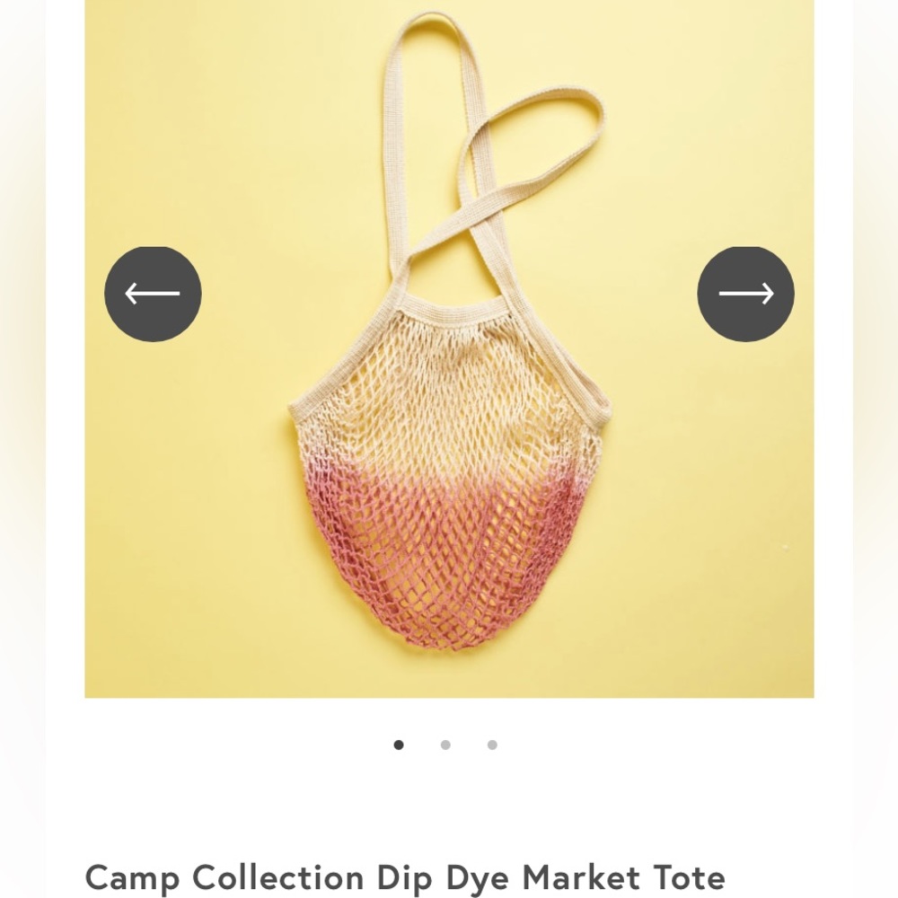 Camp Collection Dip Dye market tote